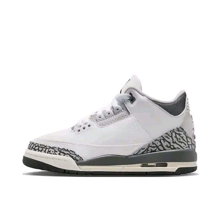 Air Jordan 3 运动休闲鞋 潮流复古抓地支撑 DX6665-100 山东MG仓