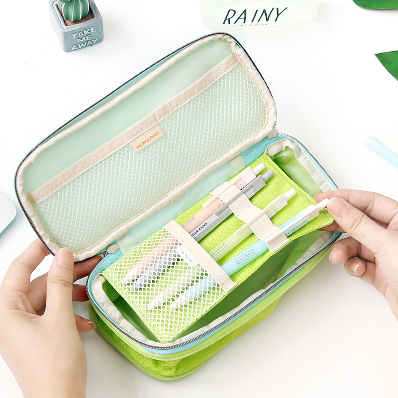 国誉日本淡彩曲奇双层笔袋包邮