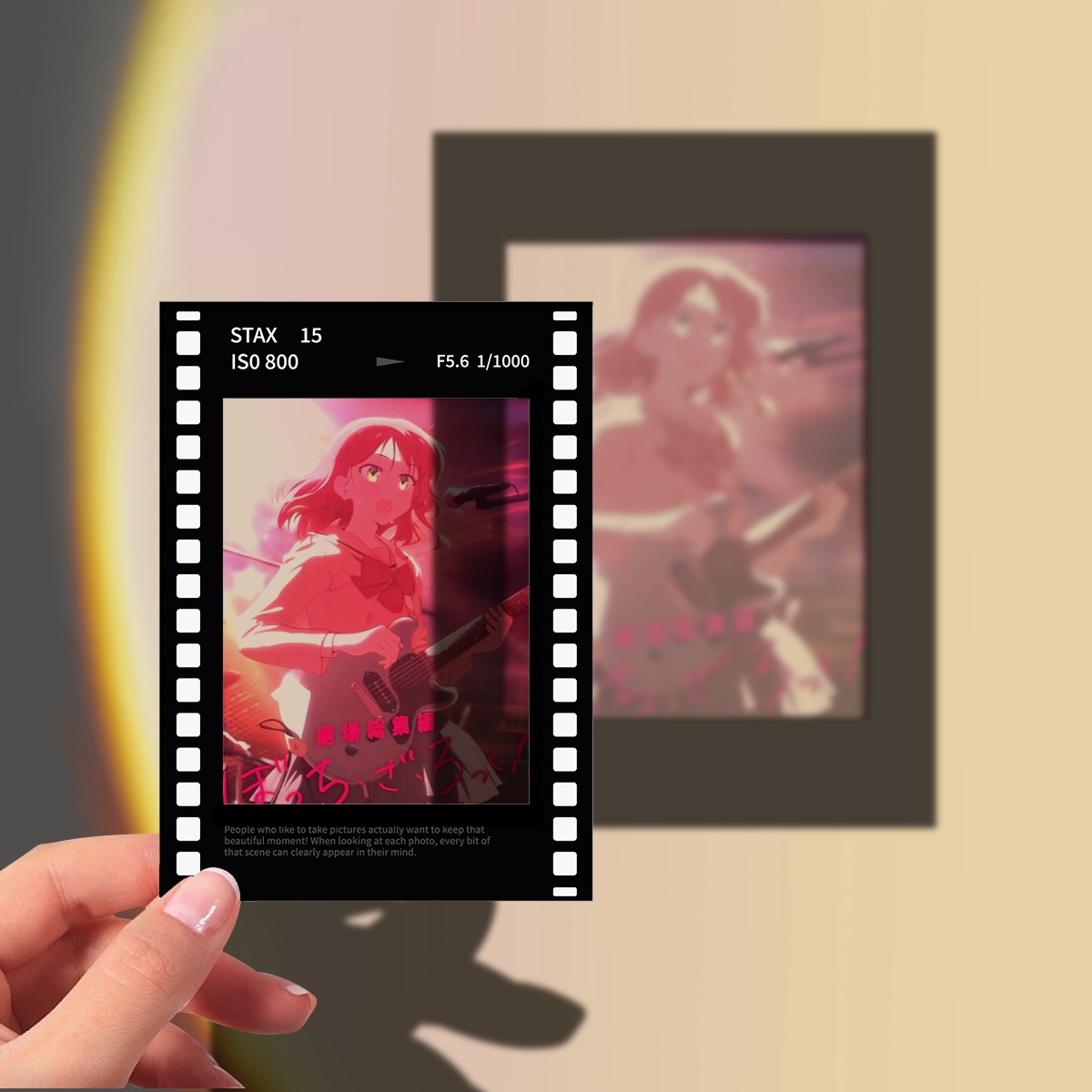 动漫孤独摇滚透明胶片拍立得仿黑胶款 总集篇喜多郁代65x90mm