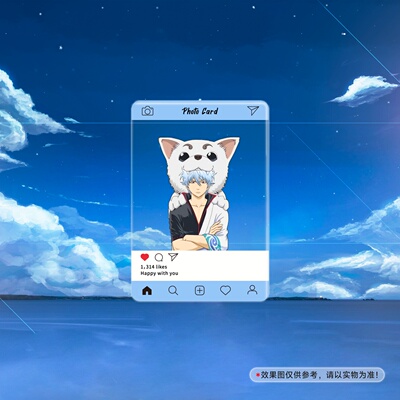 银魂Gintama65x95mm亚克力合影卡透卡银时冲田新八神乐定春