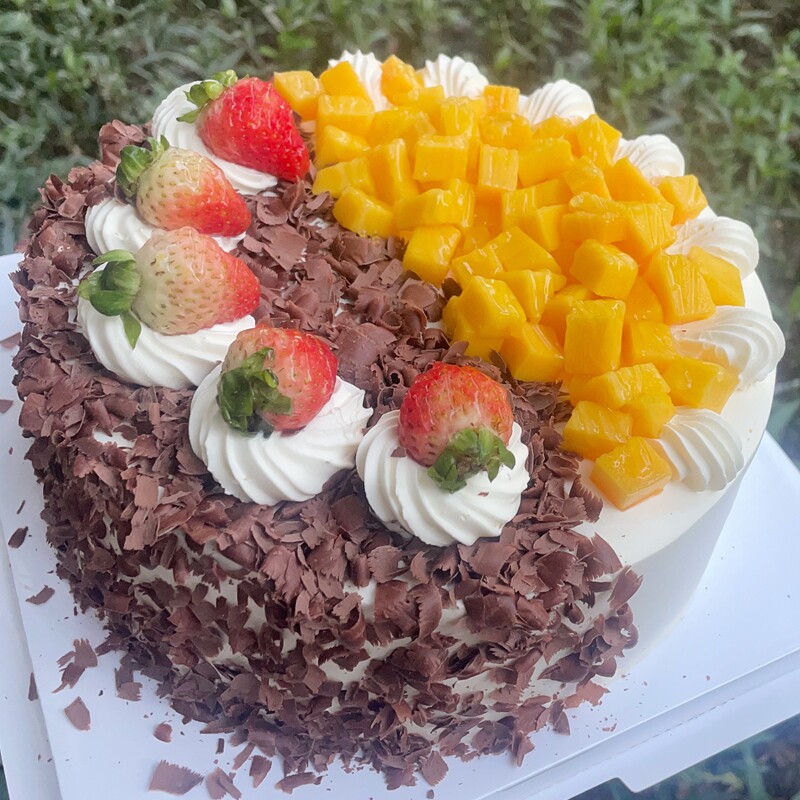 巧克力新鲜水果草莓创意生日蛋糕同城配送附近北京福州深圳重庆市