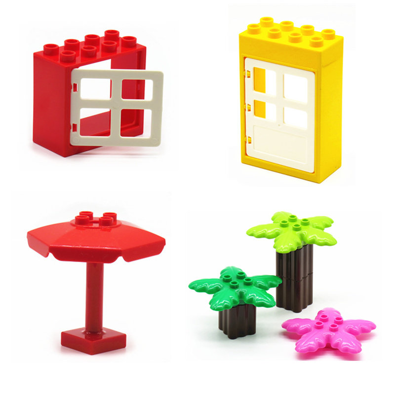 兼容乐高式大颗粒9090得宝装饰窗户门梯子儿童益智玩具