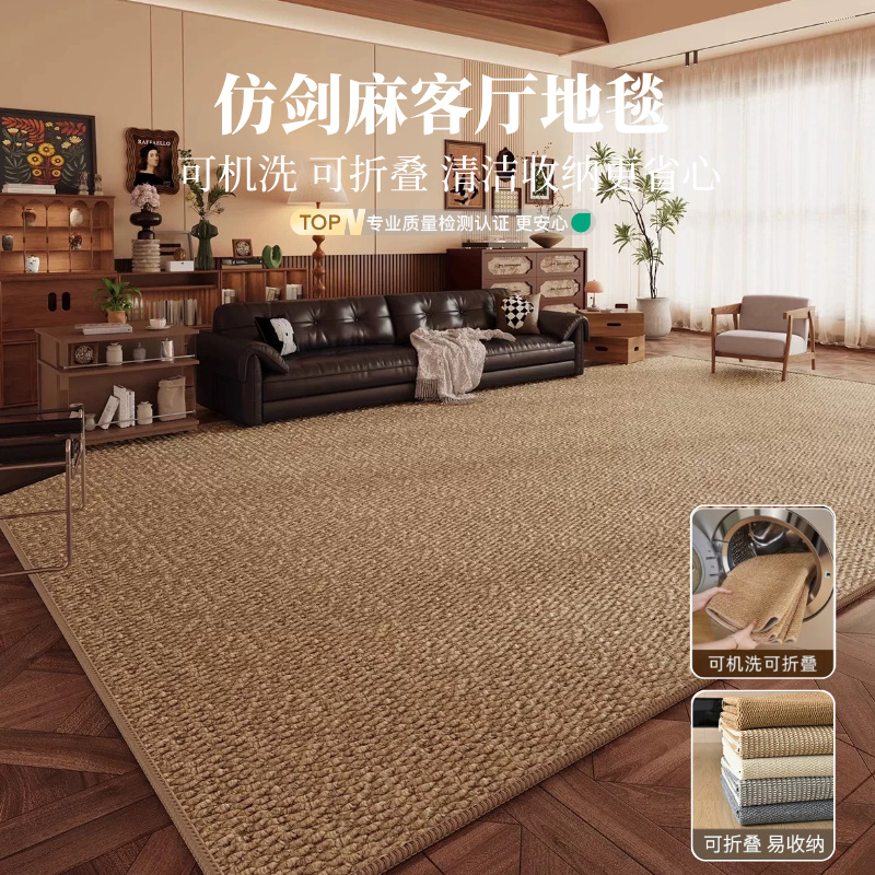 仿剑麻地毯客厅2025新款沙发耐脏