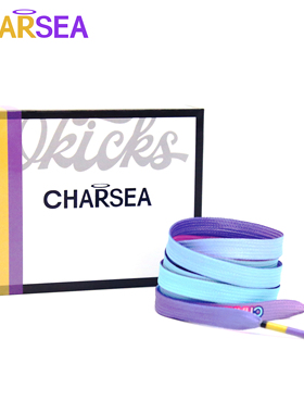 CHARSEA高贵灵魂21ss 适配AJ1AF1原装球鞋蓝紫渐变时尚潮流鞋带扁