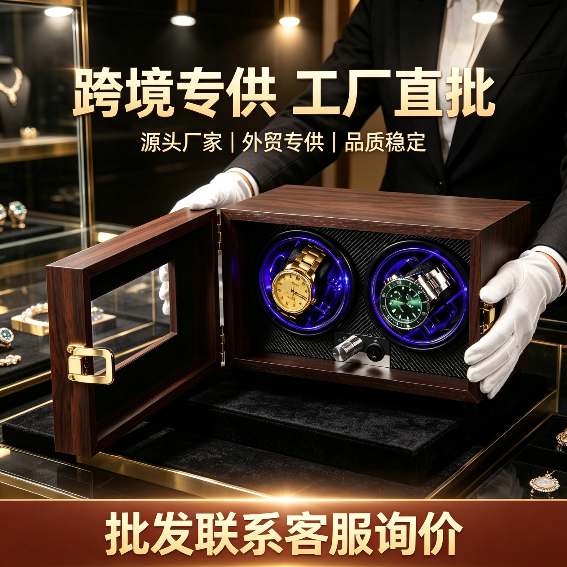 充电款收纳盒摇表器机械表上链盒图片