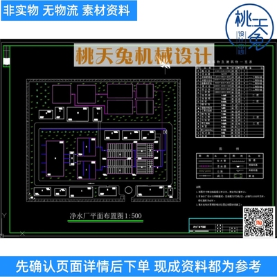 日处理量为7.5万吨的净水厂设计平面图高程图设计含CAD图纸及说明