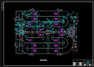 Carrousel氧化沟及污泥泵房施工图纸cad图纸