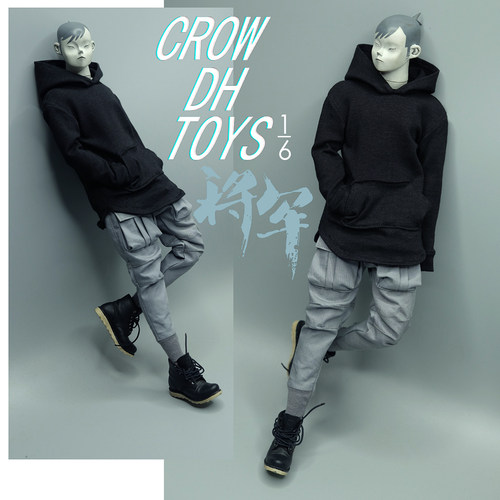 1/6 兵人 CROWDHTOYS 潮流 长裤 帽衫修身 （模特3ATOYS将军）