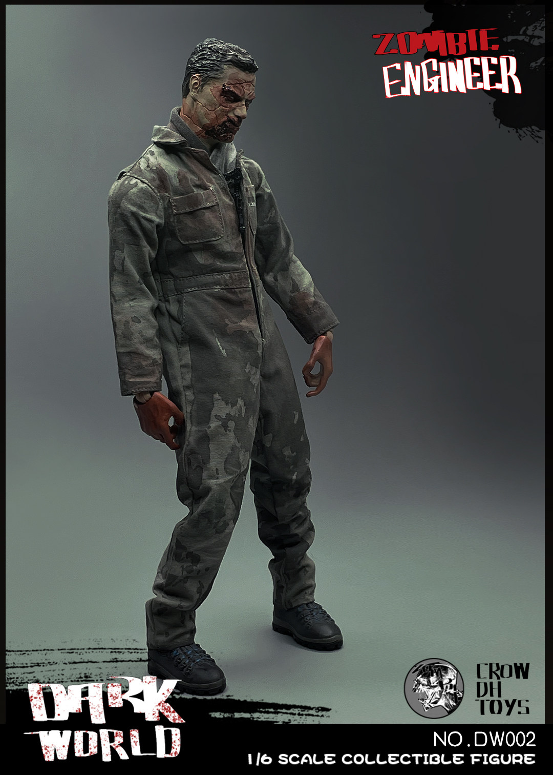 1/6 兵人 crow dh toys  dw002 丧尸 套装 工程师僵尸