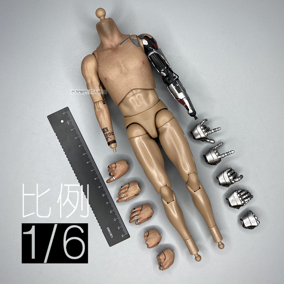 1/6 兵人 ht 赛博朋克2077 基努里维斯 约翰尼 银手 素体