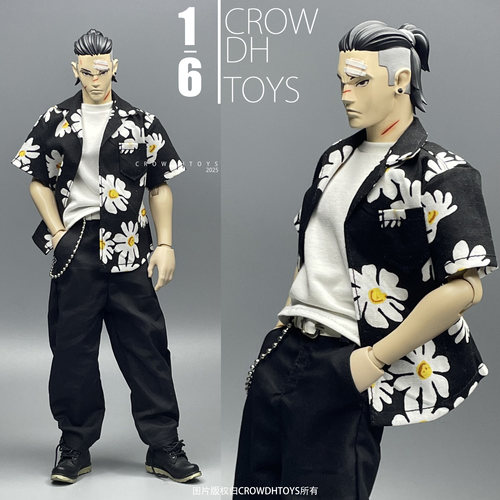 1/6 兵人 CROWDHTOYS 潮流  热血高校ob11 特六 雏菊30 衬衫 短袖