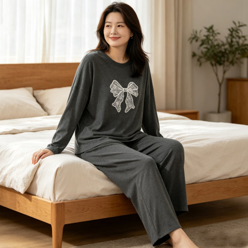 春秋大码莫代尔睡衣女200斤