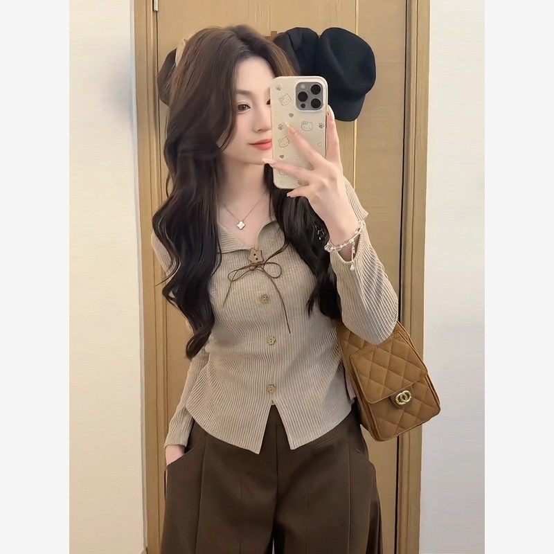 大码女装覆古v领长袖t恤2025新款秋季胖mm遮肚显瘦上衣内搭打底衫