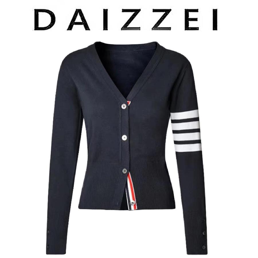 设计感修身长袖V领针织开衫外套