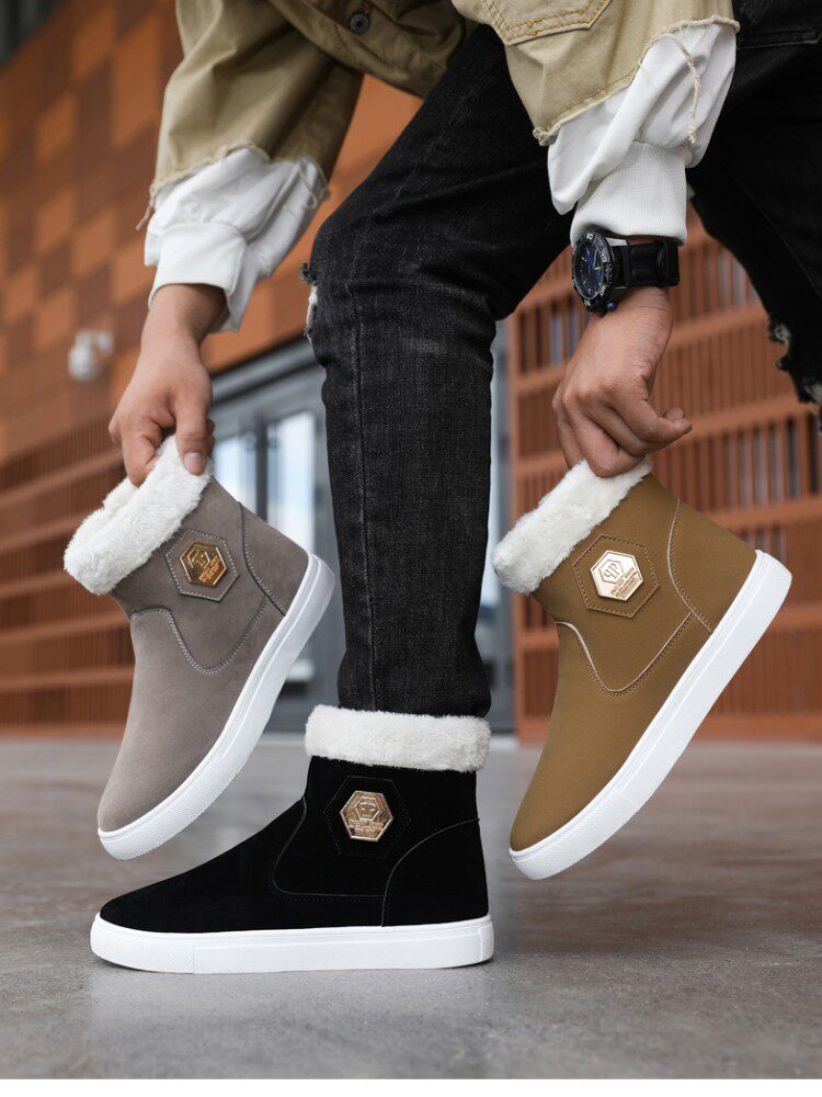 NORTHEAST SNOW BOOTS MENS KING-SIZE MENS SHOES WINTER VELVET WARM 45 LARGE MENS BOOTS 46 COTTON SHOES 47 COTTON BOOTS