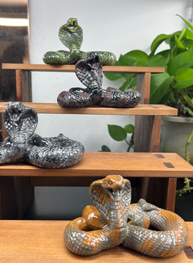 新款眼镜蛇雕刻天然石头雕刻精工细雕