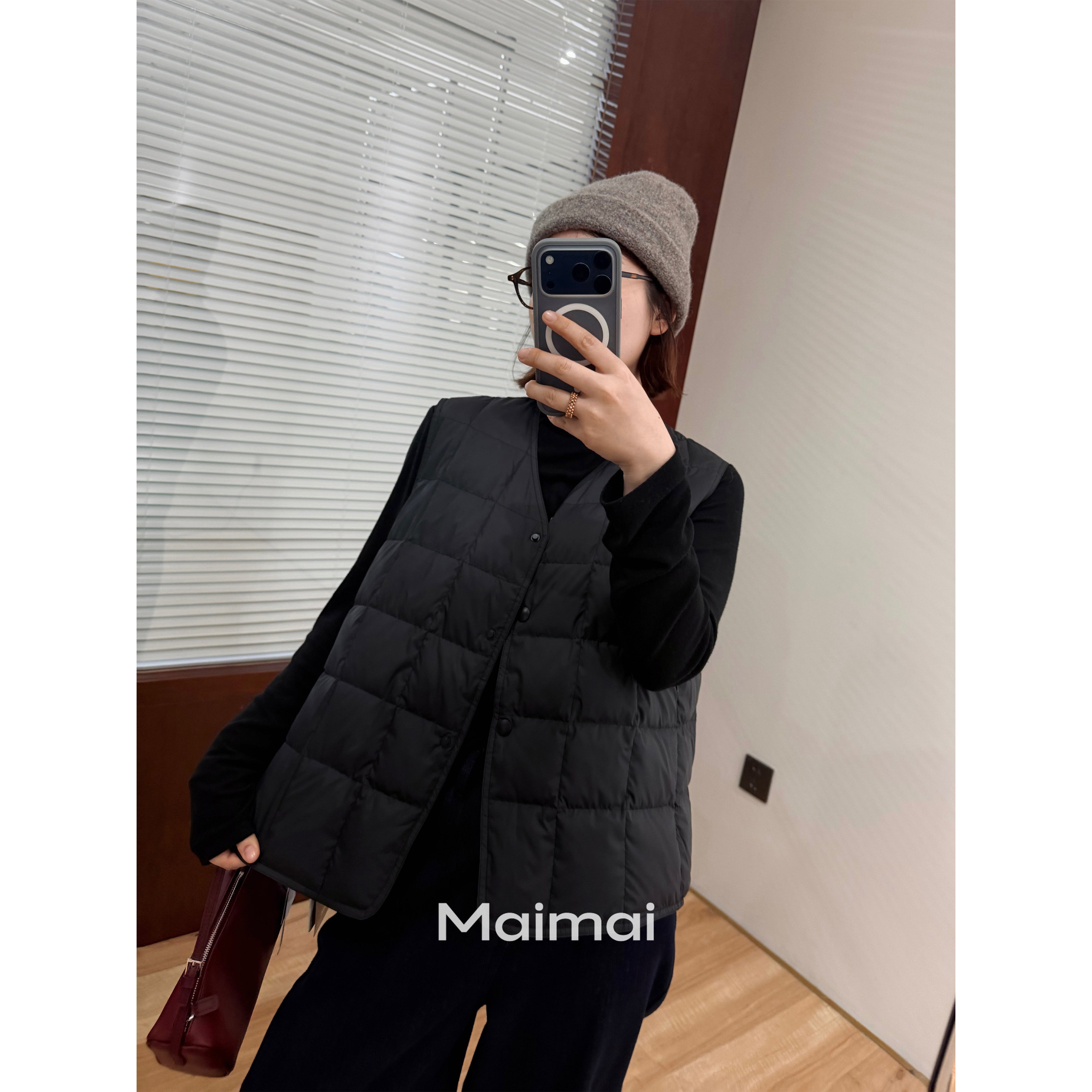 郑买买 黑豆腐 2025年秋冬季新款休闲百搭洋气羽绒保暖外穿马甲女