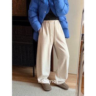 女款 郑买买 宽松显瘦百搭微胖通勤休闲裤 2025秋冬款 主推绵羊毛裤