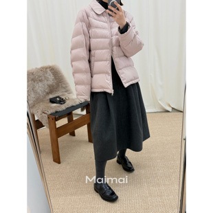 雪莓大福 休闲时尚 2025年秋冬季 轻薄短款 排骨羽绒服女 新款 郑买买