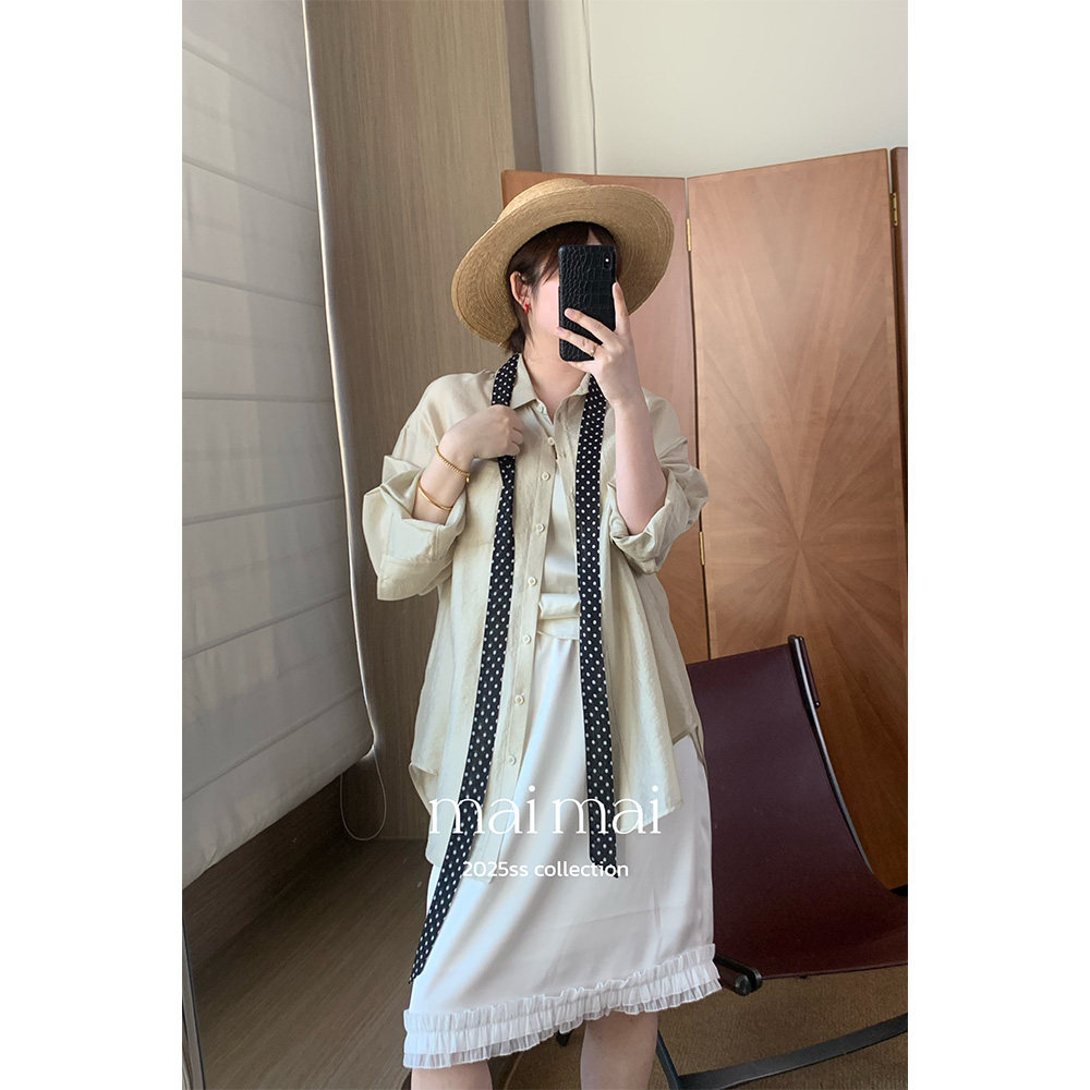 郑买买【薰衣草柠檬】春夏款防晒桑蚕丝衬衫