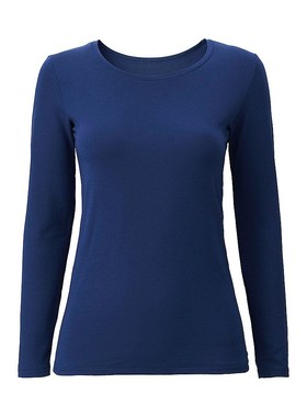 优家女EXW1.5倍舒暖加绒磨毛圆领上衣自发热保暖内衣秋冬老款清仓