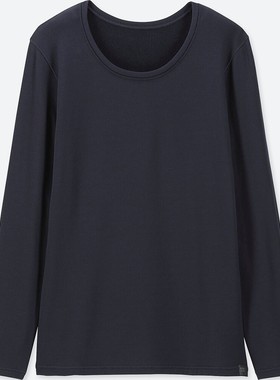 ULW裹优家2.25倍女士加绒加厚圆领长袖打底衫科技发热保暖内衣