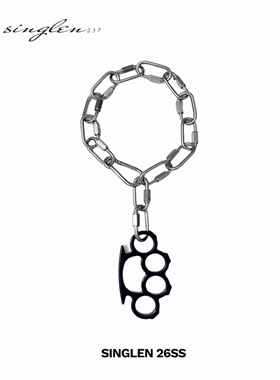 singlen 26ss Made in China 黑派视觉｜指虎流星锤防身项链裤链