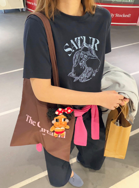KOGIRL舒适凉感柠檬印花宽松休闲亲肤短袖T恤上衣女夏季韩系博主