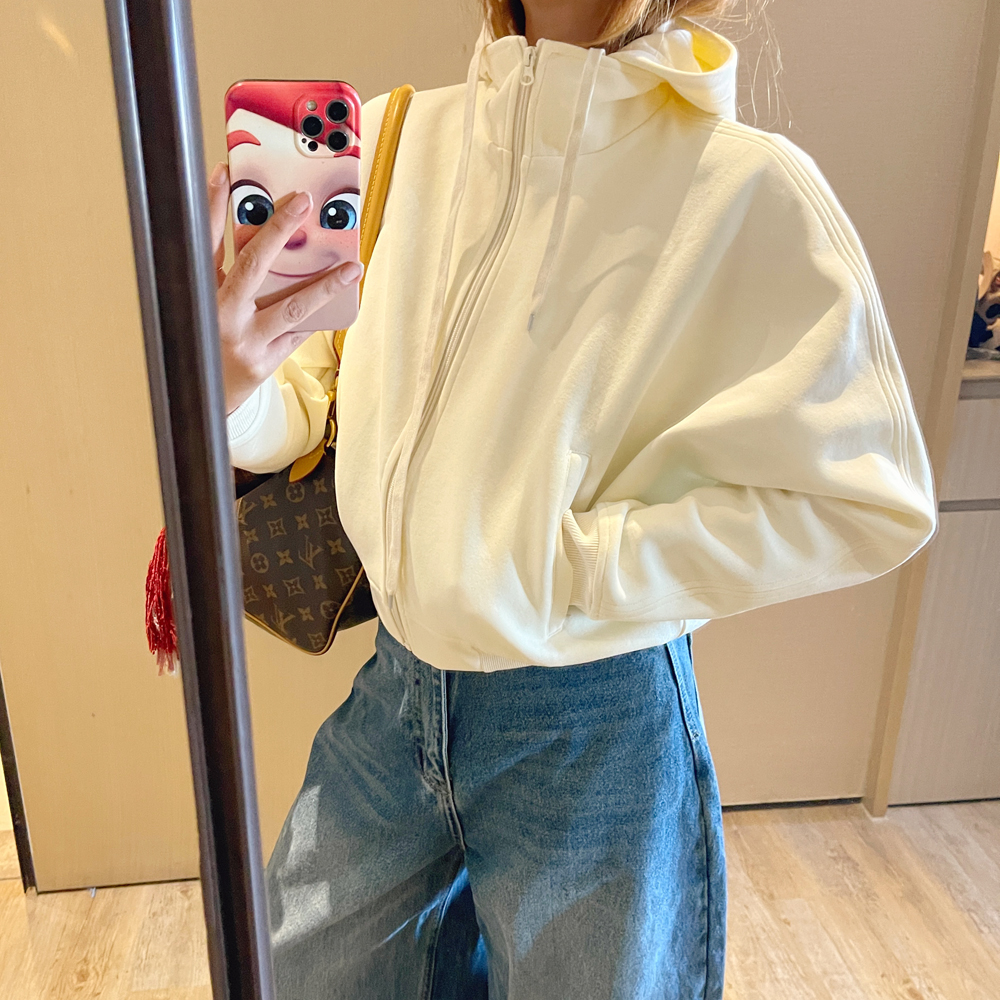 韩系东大门宽松廓形连帽立领卫衣