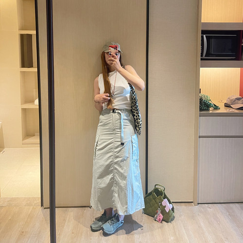 韩系户外休闲薄款机能休闲半身裙