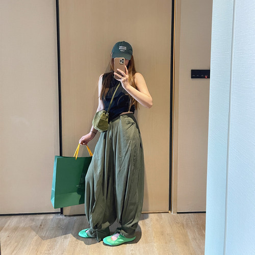 夏季阿拉丁神灯垂坠廓形休闲裤女