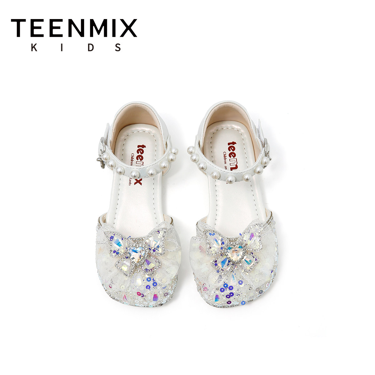 天美意童鞋凉鞋2026年夏季新款儿童公主鞋中大童小女孩包头凉鞋