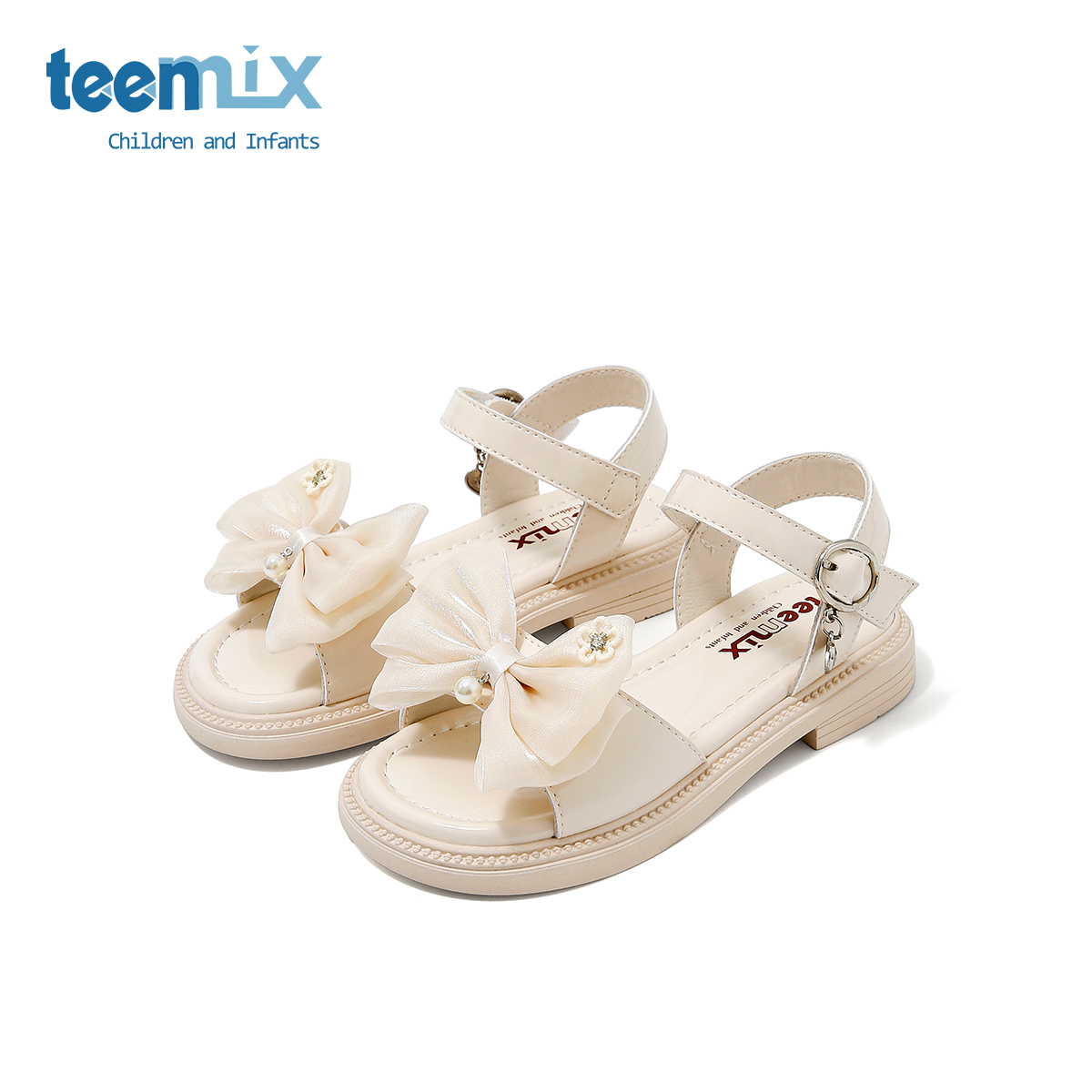 teenmix女童凉鞋2025年夏季新款儿童公主鞋女孩罗马鞋女宝宝凉鞋