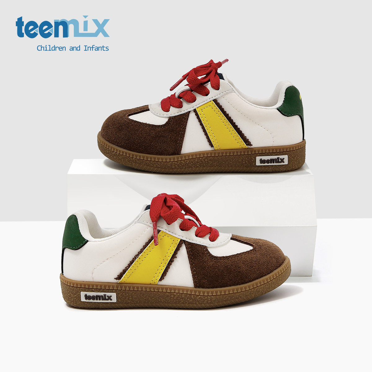 天美意2025秋冬季新款阿甘鞋男女宝宝鞋中大童板鞋子跑步鞋运动鞋