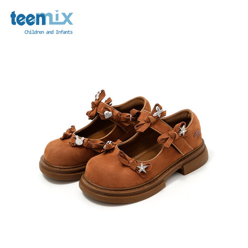 teenmix童鞋2025年秋季新款女童复古百搭休闲鞋中大童女孩公主鞋