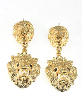 欧美外贸流行时尚饰品个性质感夸张狮子头耳环耳坠耳饰女221110