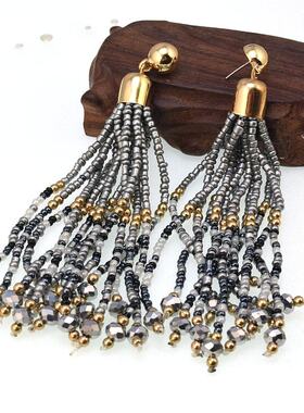 欧美外贸原单流行饰品 组合流苏长款 耳环耳坠女 200318