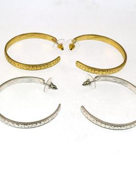 欧美外贸原单流行饰品 复古 质感 C耳环耳坠女 190917