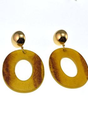 欧美外贸原单流行饰品 质感夸张复古树脂 耳环耳坠女 200611