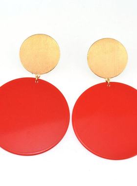 欧美外贸原单饰品 质感夸张 无耳洞耳夹银针耳环耳坠女 191210