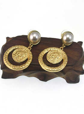 欧美外贸原单流行时尚饰品气质质感银针耳环耳坠耳饰女 240419