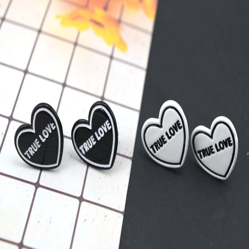 欧美外贸原单桃心心形无耳洞耳