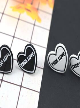 欧美外贸原单饰品 桃心 心形 无耳洞耳夹耳环耳坠女 18322-7