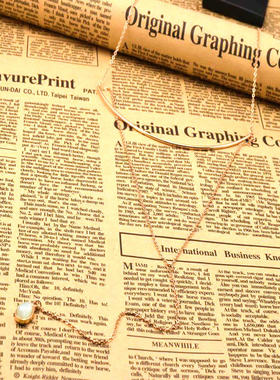 W五4欧美外贸原单流行女真石项链