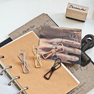 金属小鱼夹办公文件财务账单夹创意零食封口夹手账配件文具小夹子