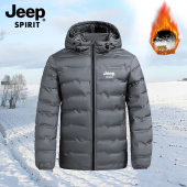 连帽白鸭绒休闲保暖外套 2025新款 JEEP吉普轻薄羽绒服男女款 秋冬季