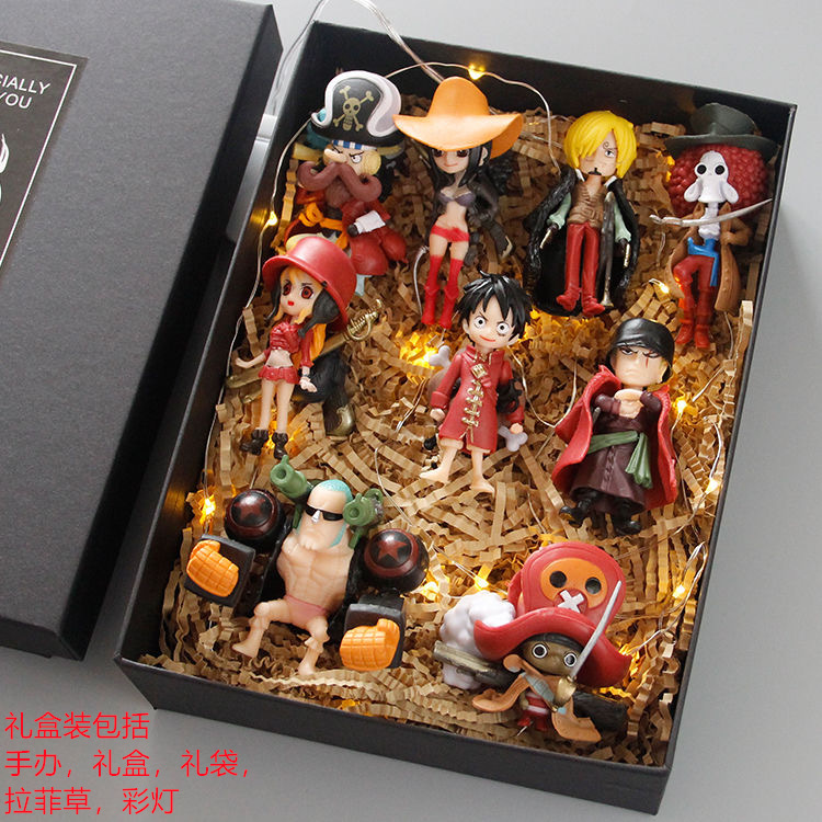 海贼王手办公仔模型蛋糕摆件Q版路飞索隆艾斯山治乔巴全套动漫人