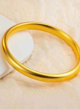 2025春夏新款泥鳅背手镯素圈素面加宽7mm闭口实心镯子简约大方
