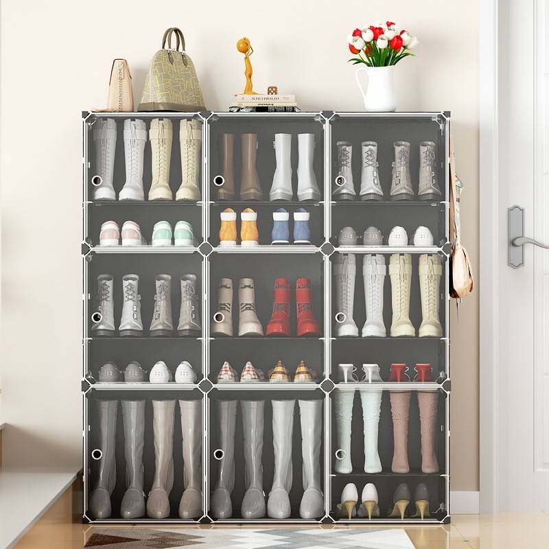 靴子收纳神器网红透明鞋盒省空间短靴专用鞋柜长筒靴盒长靴收纳盒