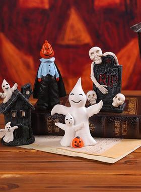 万圣节装饰派对搞怪小摆件密室逃脱鬼屋剧本杀装饰恐怖骷髅装饰品